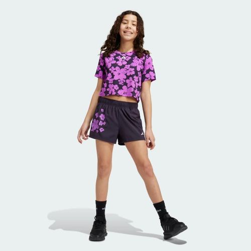 Short Imprimé Train Essentials Seasonal Enfants Adidas - Aurora Black / Purple Burst - 7-8a