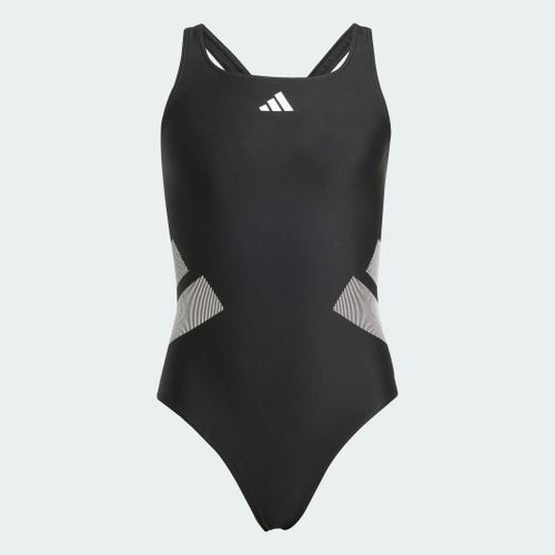 Maillot De Bain Dos En C Enfants Adidas - Black / White - 9-10a