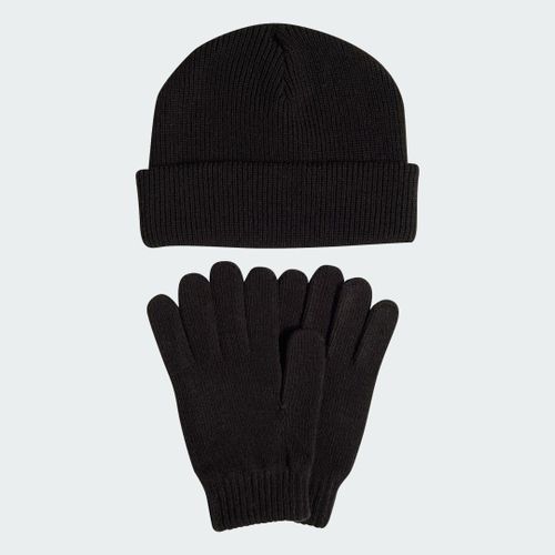 Pack Gants Et Bonnet Adidas - Black / White - Femmes (S/M)