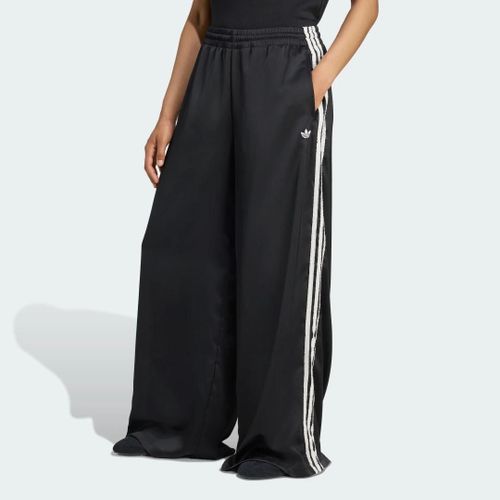 Pantalon Large En Satin À Volants 3 Bandes Adidas Originals Adidas - Black - 2xl