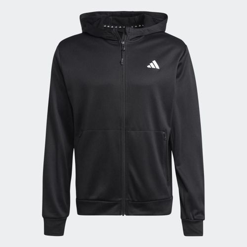 Veste À Capuche Zippée Train Essentials Seasonal Training Adidas - Black / White - S