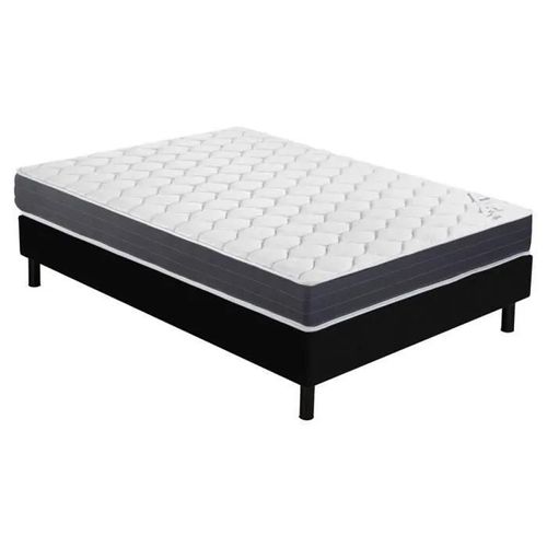 Matelas Record + sommier Newkit - 160x200 - Ressorts - Hauteur 22 cm - Soutien ferme