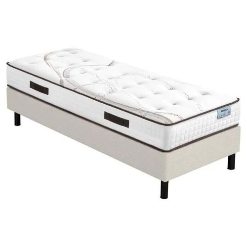 Matelas Moorea + sommier Newkit - 90x190 - Mousse - Hauteur 25 cm - Soutien ferme