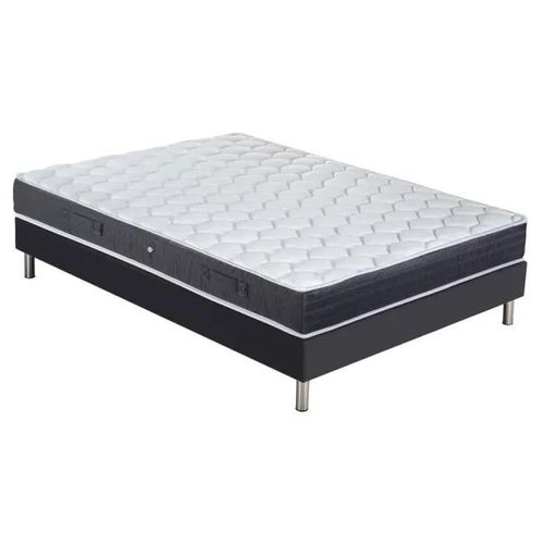 Matelas Maryland + sommier SR15 - 140x190 - Ressorts - Hauteur 25 cm - Soutien ferme