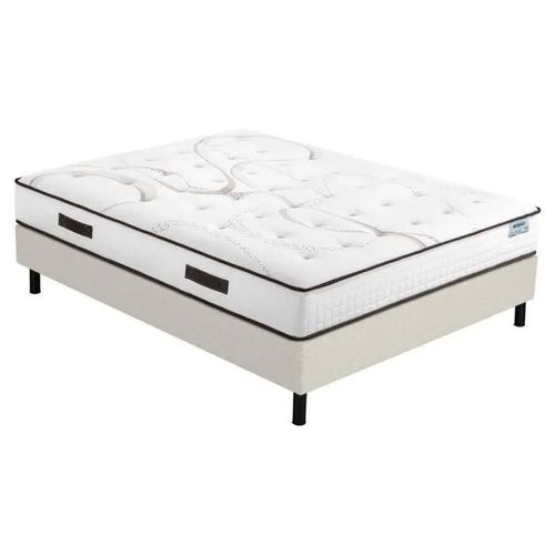 Matelas Moorea + sommier Newkit - 160x200 - Mousse - Hauteur 25 cm - Soutien ferme