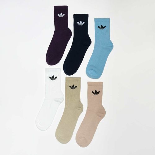 Adidas Originals Trefoil Chaussettes Crew (6 Pack) Unisex Multicolore Taille 37-39 Vêtements