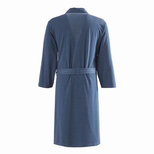 Robe De Chambre Chambray Homme Bleu Nuit S