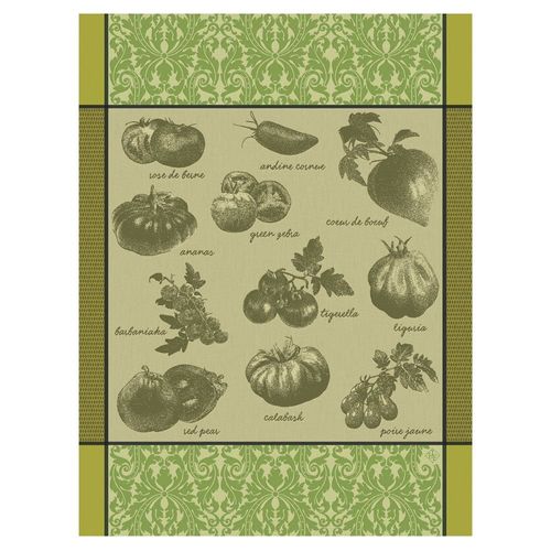 Torchon En Coton Vert 60 X 80
