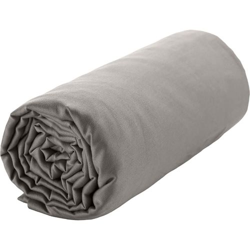 Drap Housse En Satin De Coton Gris Clair 140x190 Cm