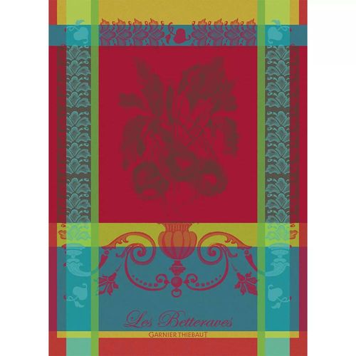 Torchon Pur Coton Rouge 56x77 Cm