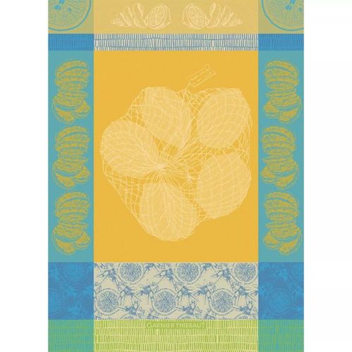 Torchon Pur Coton Bleu 56x77 Cm