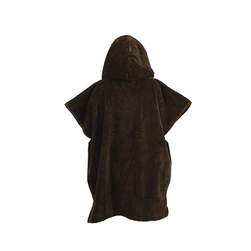 Poncho De Plage Enfant En Coton Velours Noisette 09/14 Ans