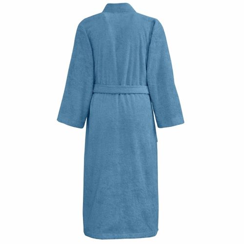 Peignoir Col Kimono En Coton Cobalt L