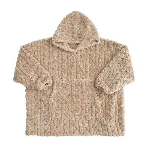 Poncho Polaire Doux & Chaud Sable Taille Unique
