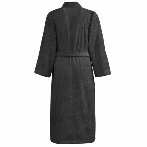 Peignoir Col Kimono En Coton Anthracite Xxxxl