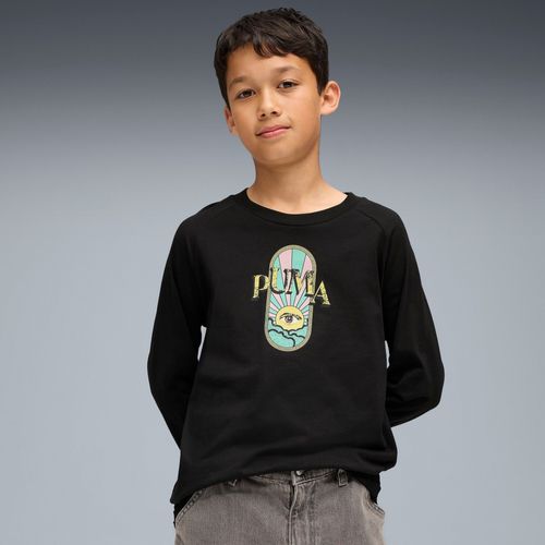 T-Shirt Manches Longues À Motif Acid Cat Enfant Et Adolescent