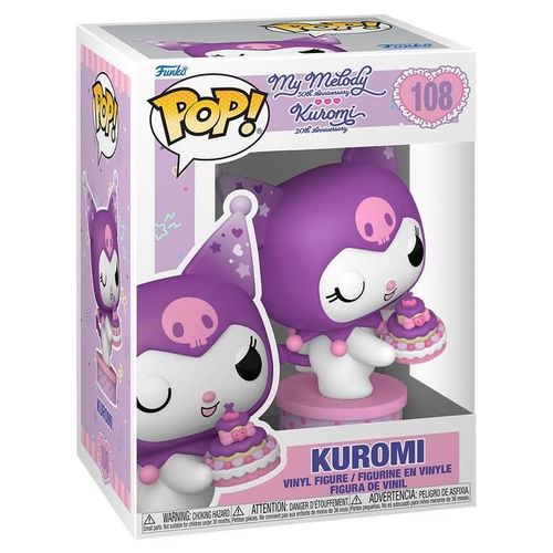 Hello Kitty And Friends - Figurine Pop! Kuromi Avec Cake (20th Anniversary) 9 Cm