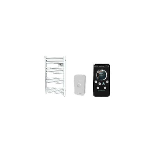 CARRERA Jupiter Blanc Sèche-serviettes LCD sans fluide - 500W - Connecté - Programmation électronique - Thermostat digital