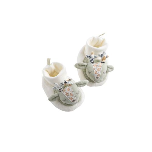 Chaussons Bébé En Velours - Promenons Nous Blanc