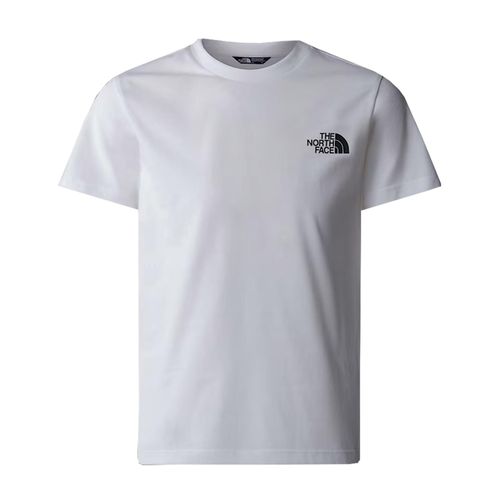 Tee Shirt Manches Courtes The North Face Teen Simple Dome Ss Tee Blanc 13-15 Ans