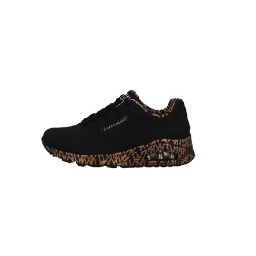 Chaussures Basses Cuir Ou Simili Skechers Uno/loving Love Noir