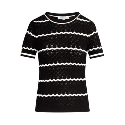 Tee Shirt Manches Courtes Morgan Mclema Noir Noir L
