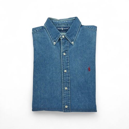 Reconditionné - Chemise Classiques Homme En Jean Bleu - Taille Xl - Homme - Bleu