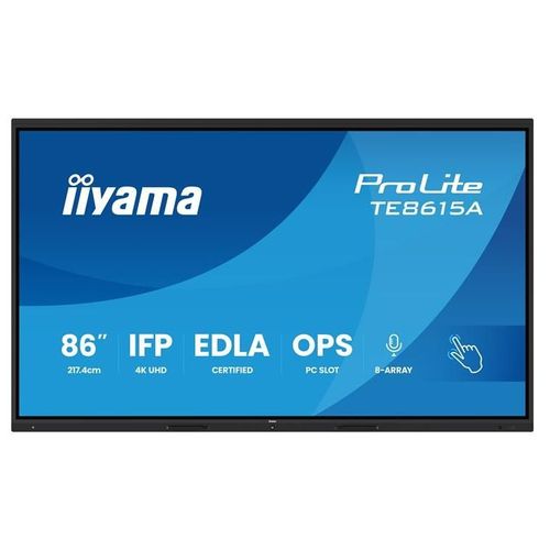 iiyama ProLite TE8615A-B1AG - 86" écran LCD rétro-éclairé par LED - signalétique numérique interactive - avec écran tactile (multi-touch) / ensemble de 8...
