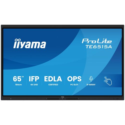 iiyama ProLite TE6515A-B1AG - 65" écran LCD rétro-éclairé par LED - signalétique numérique interactive - avec écran tactile (multi-touch) / ensemble de 8...