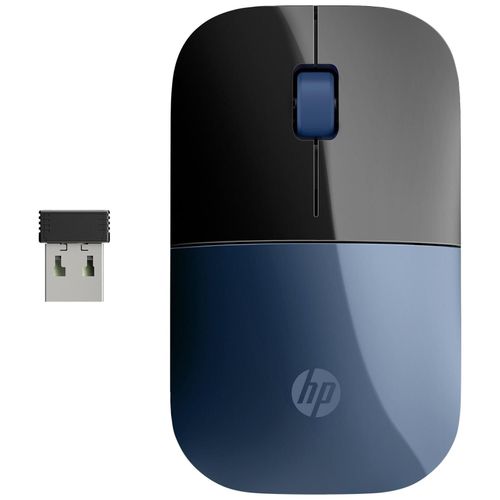 HP Z3700 - Souris - 3 boutons - sans fil - 2.4 GHz - récepteur sans fil USB - bleu - pour HP 27; ENVY Laptop 13, 17; Laptop 14, 15; Pavilion Laptop 14, 15; Pavilion x360 Laptop