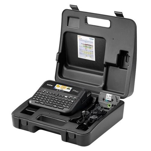 Brother P-Touch PT-D610BTVP - Étiqueteuse - Noir et blanc - transfert thermique - 24 mm de large - 180 dpi - jusqu'à 30 mm/sec - USB, Bluetooth 5.0 - outil de coupe - impression miroir...