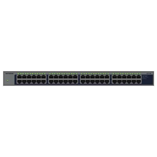 NETGEAR GS748 - Commutateur - non géré - 48 x 10/100/1000 - de bureau, fixation murale