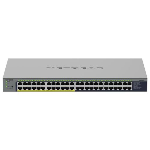 NETGEAR GS748PP - Commutateur - non géré - 24 x 10/100/1000 + 24 x 10/100/1000 (PoE+) - de bureau, fixation murale - PoE+ (380 W)