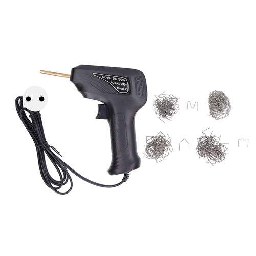 Torche de soudage en plastique avec agrafe, robuste et pratique, agrafeuse de réparation de pare-chocs, Kit de pistolet de soudage en plastique, prise ue 200-240V noir