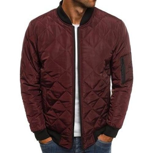 Veste Matelassee De Couleur Unie Pour Hommes, Losange Epais