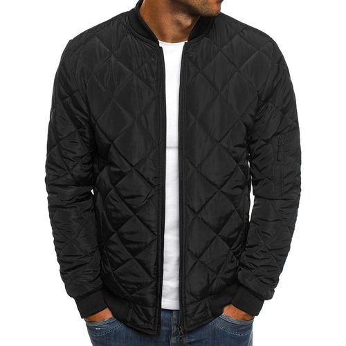 Veste Matelassee De Couleur Unie Pour Hommes, Losange Epais