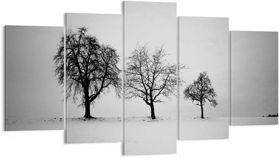 Art mural sur toile - Paysage d'arbres - Nature d'hiver - Im...