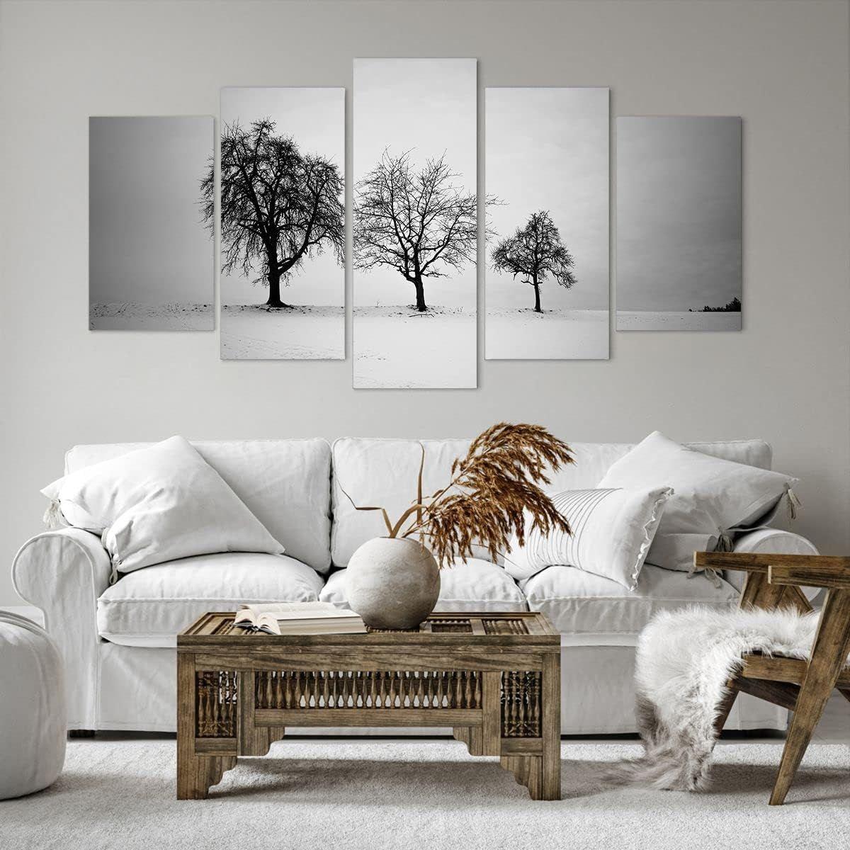 Art mural sur toile - Paysage d'arbres - Nature d'hiver - Im... - 3