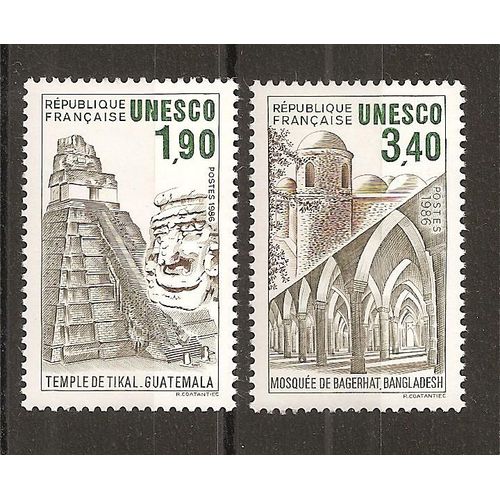 Ts 91 À 92 (1986) Timbres De Service Unesco N** (Cote 3,25e) (5844)