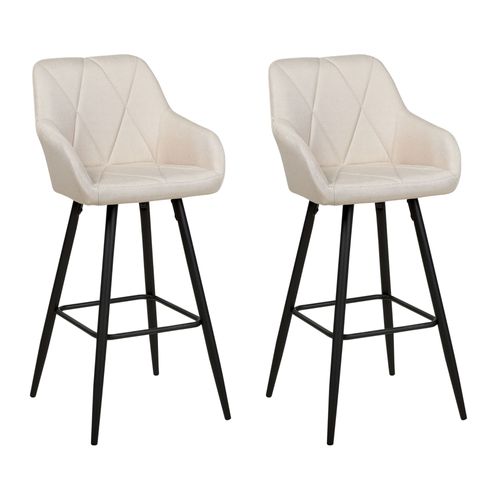 Lot De 2 Chaises De Bar Darien Beige Clair