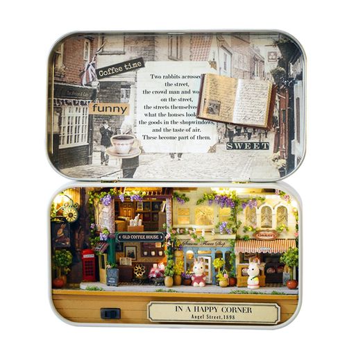 Boîte De Puzzle En Bois Amusante, Théâtre, Maison De Poupée Miniature À Faire Soi-Même