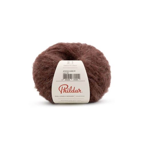 Pelote De Mohair À Tricoter Phil Lovely Mohair - Phildar. Color : Chocolat Marron