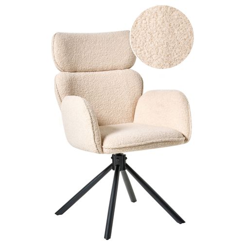 Chaise De Salle À Manger Alene Bouclé Beige Clair