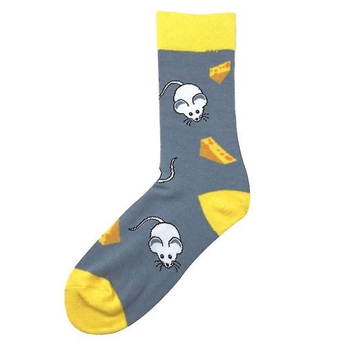 Hommes Femmes Coton Chaussettes Animaux Fruits Drôle Chaussettes Décontractées Nouveauté Cadeau B