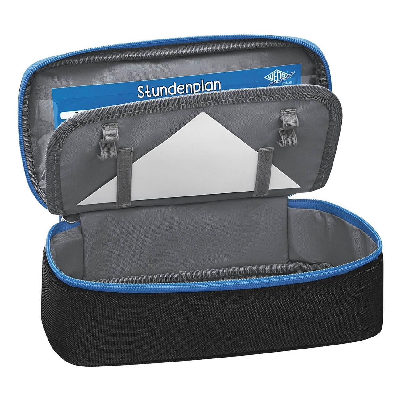 Wedo Trousse Avec Volet Intérieur & Emploi Du Temps, Bleu