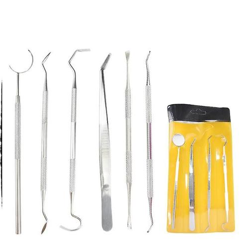 Dissolvant de tartre en acier inoxydable, grattage, nettoyage du tartre, ensemble d'outils de soins bucco-dentaires, nettoyeur de dents, faucille de dentiste
