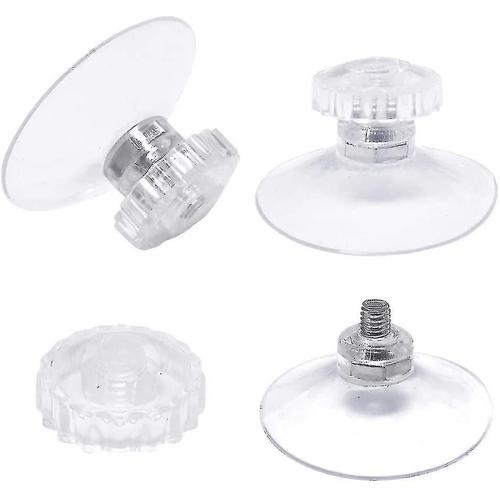 Lot de 30 ventouses avec filetage et écrous moletés 45 mm transparentes pour