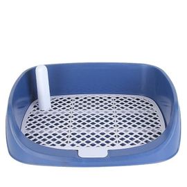 Animal De Compagnie Chien Toilette Défécation Rinçage Fournitures De Nettoyage Grand Petit Chien Clôture Automatique Chien Urinoir Chien Pot 48*38*15 Cm Bleu