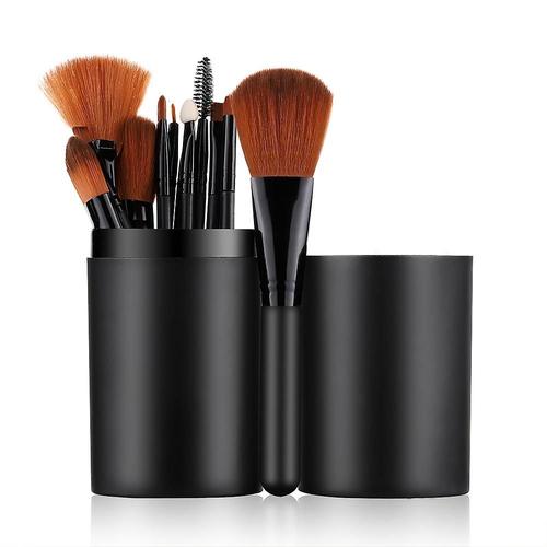 8-20 Pièces Pinceaux De Maquillage Ensemble Ombre À Paupières Fond De Teint Femmes Poudre Cosmétique Blush Mélange Beauté Maquillage Outils De Beauté 12 Pièces Baril Noir 