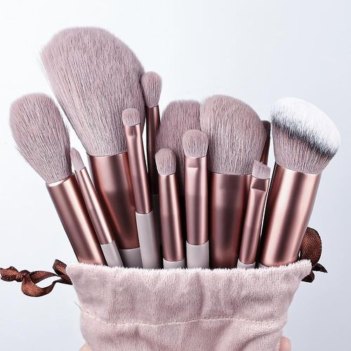 13 Pièces Pinceaux De Maquillage Ensemble Ombre À Paupières Fond De Teint Femmes Pinceau Cosmétique Fard À Paupières Fard À Joues Poudre Mélange Beauté Outil De Maquillage Doux Style 5 13 Pièces Sac En Velours 